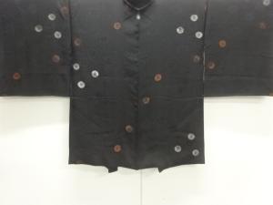 大正ロマン　漆菊模様織り出し一つ紋羽織